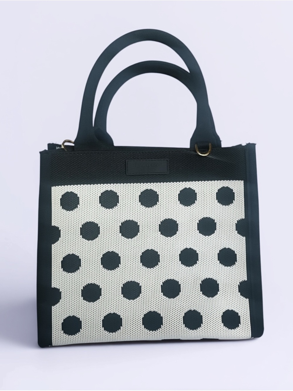 Kate Spade Target Collab Black & White Polka Dot Mini Tote - Picture 3 of 10